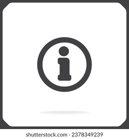 Information web icon. Help, FAQ symbol.