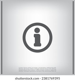 Information web icon. Help, FAQ symbol.