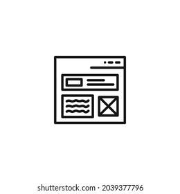 icono del marco de red de información