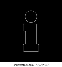 information  - white vector icon
