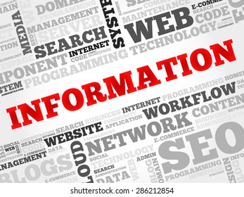 INFORMATION word cloud, business concept