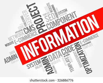 INFORMATION word cloud, business concept