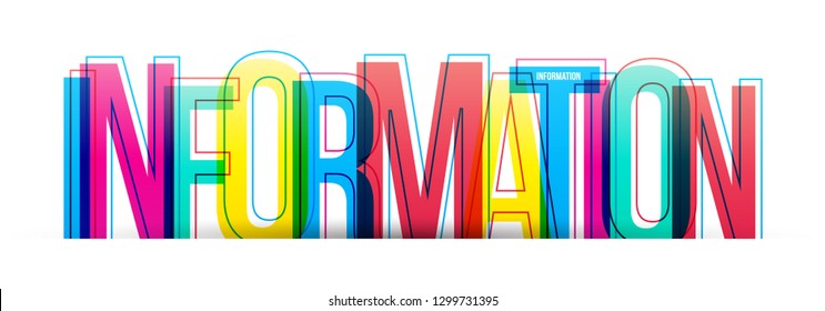 Information word vector isolated on a white background
