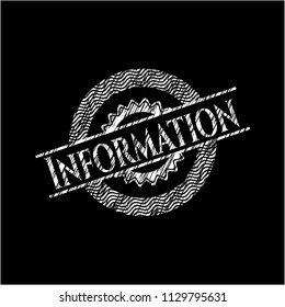 Information written with chalkboard texture