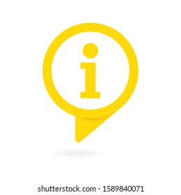 Information yellow icon isolated on white background. Vector illustration.