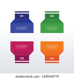 Informational 3D infographic template design. Business concept info graph with 4 options, steps or processes. Vector visualization can be used for workflow layout, diagram, annual report, web