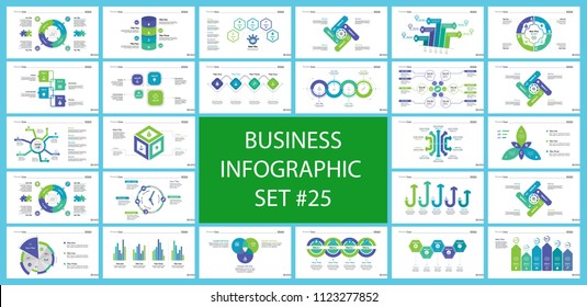 Informational chart design set for business presentation concept. Can be used for workflow layout, annual report, web design. Process chart, option chart, flowchart, comparison graph, bar graph