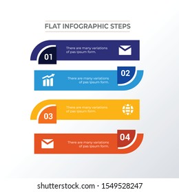 Informational infographic template design. Business concept infograph with 4 options, steps or processes. Vector visualization can be used for workflow layout, diagram, annual report, web