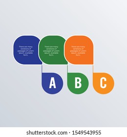 Informational infographic template design. Business concept infograph with 3 options, steps or processes. Vector visualization can be used for workflow layout, diagram, annual report, web