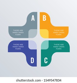 Informational infographics template design. Business concept infograph with 4 options, steps, or processes. Vector visualization can be used for workflow layout, diagram, annual report, web