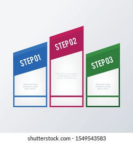 Informational three columns infographic template design. Business concept graph with 3 options, steps or processes. Vector visualization can be used for workflow layout, diagram, annual report web