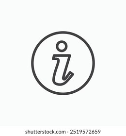 Icono de InformationLine simple en estilo de línea.