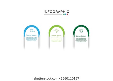 Informative circular process infographic chart for business startup demonstration. Privacy online info chart with thin line icons. Instructional graphics
