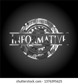 Informative grey camo emblem