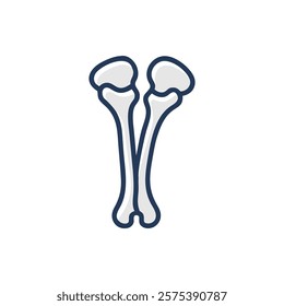 Informative Icon of Femur Anatomy for Education