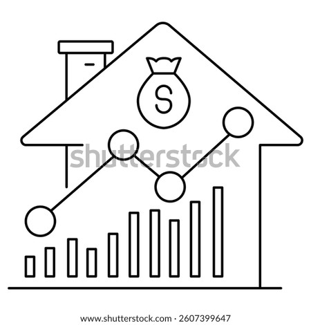 An informative icon highlighting the ongoing rise in rental costs across housing markets. It represents the financial challenges renters face, emphasizing the importance of budgeting, market awareness