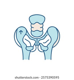 Informative Icon of Hip Joint Anatomy