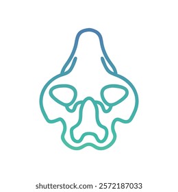 Informative Icon of Nasal Bone Anatomy