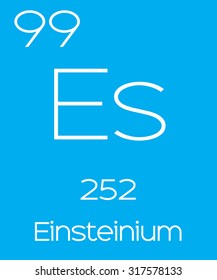 An Informative Illustration of the Periodic Element - Einsteinium