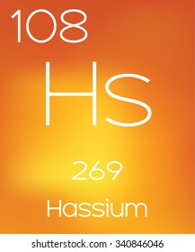 An Informative Illustration of the Periodic Element - Hassium