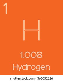 An Informative Illustration of the Periodic Element - Hydrogen
