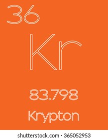 An Informative Illustration of the Periodic Element - Krypton