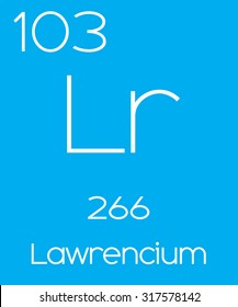 An Informative Illustration of the Periodic Element - Lawrencium