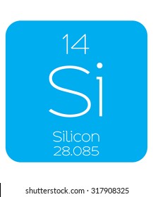 Periodic Table Elements Silicon Stock Illustration 324149369