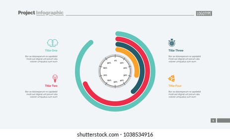 Informative infographics slide template. Business data. Graph, diagram, design. Creative concept for infographic, report. Can be used for topics like statistics, analysis, achieving goal