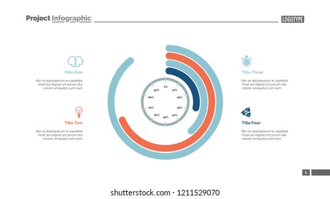 Informative infographics slide template. Business data. Graph, diagram, design. Creative concept for infographic, report. Can be used for topics like statistics, analysis, achieving goal