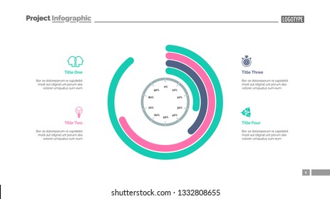 Informative infographics slide template. Business data. Graph, diagram, design. Creative concept for infographic, report. Can be used for topics like statistics, analysis, achieving goal