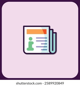 Informative Newsletter Icon Design Concept