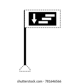 informative road sign icon