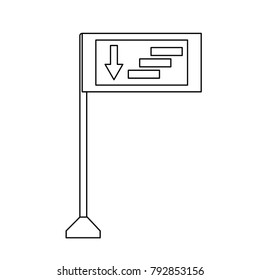 informative road sign icon