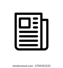 Informative vector illustration of newspaper, perfect for media, news, and journalism themes