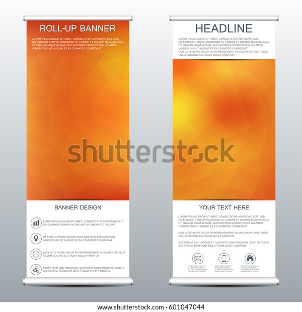 Informative Vertical Rollup Banner Public Corporate Stock Vector Royalty Free