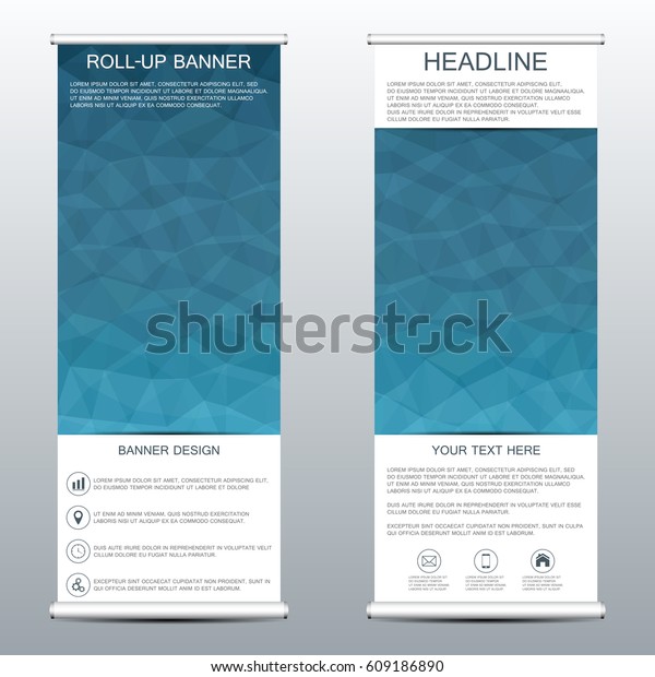 Informative Vertical Rollup Banner Public Corporate Stock Vector ...