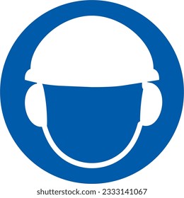 informativo, casco, protección auditiva, protección de cabeza y oidos, epp, precaución, informative, helmet, hearing protection, head and ear protection, ppe, caution 