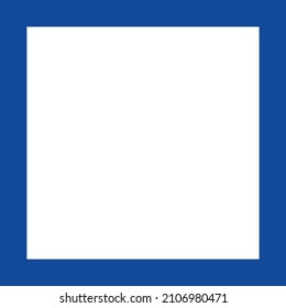 Informationszeichen blauer quadratischer Hintergrund. Verkehrszeichen und -zeichen.