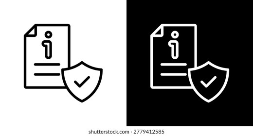 Informed Consent Icon Sheet Black And White