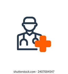 Informed Doctor Vector Icon Illustration for Expert Medical Marijuana Consultation