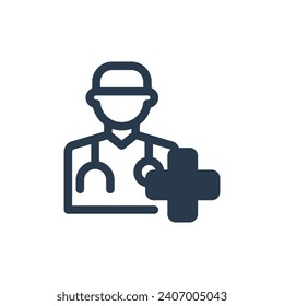 Informed Doctor Vector Icon Illustration for Expert Medical Marijuana Consultation