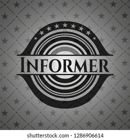 Informer realistic black emblem