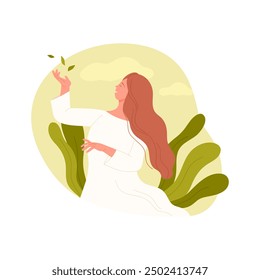 INFP MBTI type, romantic and lyrical introvert, intuitive and feeling personality vector illustration