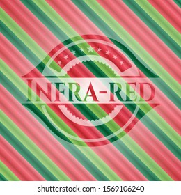 Infra-red christmas emblem background. Vector Illustration. Detailed.