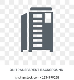 Infrared heat cabin icon. Trendy flat vector Infrared heat cabin icon on transparent background from sauna collection. 
