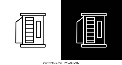 Icono de cabina de calor infrarrojo en Vector. Logotipo