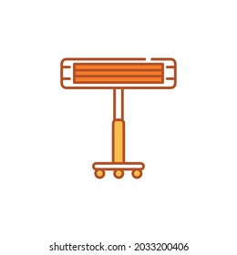 Infrared heater color line icon. Pictogram for web page, mobile app, promo. UI UX GUI design element.