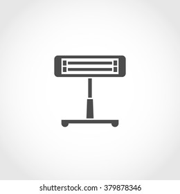 Infrared heater vector icon. Climatic equipment icon.