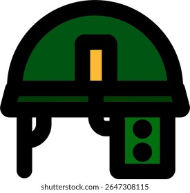 infrared helmet icon color style design